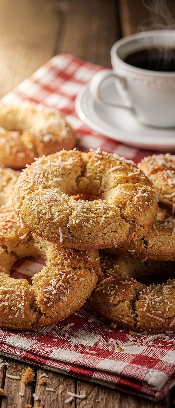 Biscoitos caseiros servidos com café